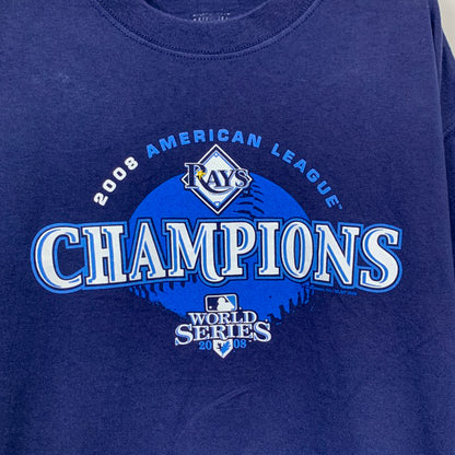 MLB タンパベイ・レイズ 2008 ア・リーグ優勝 スポーツTシャツ