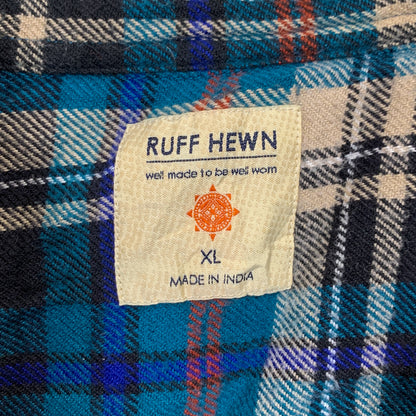 RUFF HEWN タータンチェック グリーン フランネルシャツ