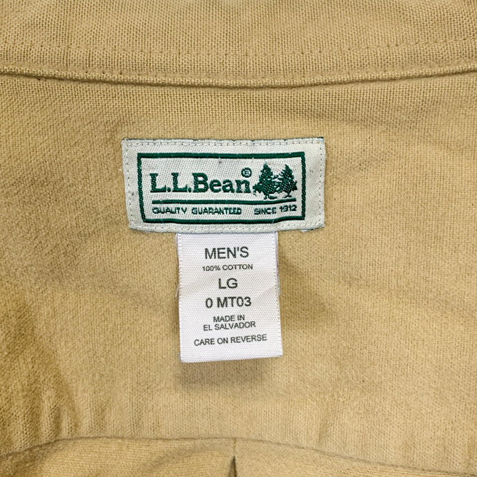 L.L.Bean イエロー プレーン ヘビーネルシャツ