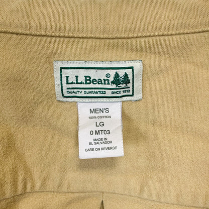 L.L.Bean イエロー プレーン ヘビーネルシャツ