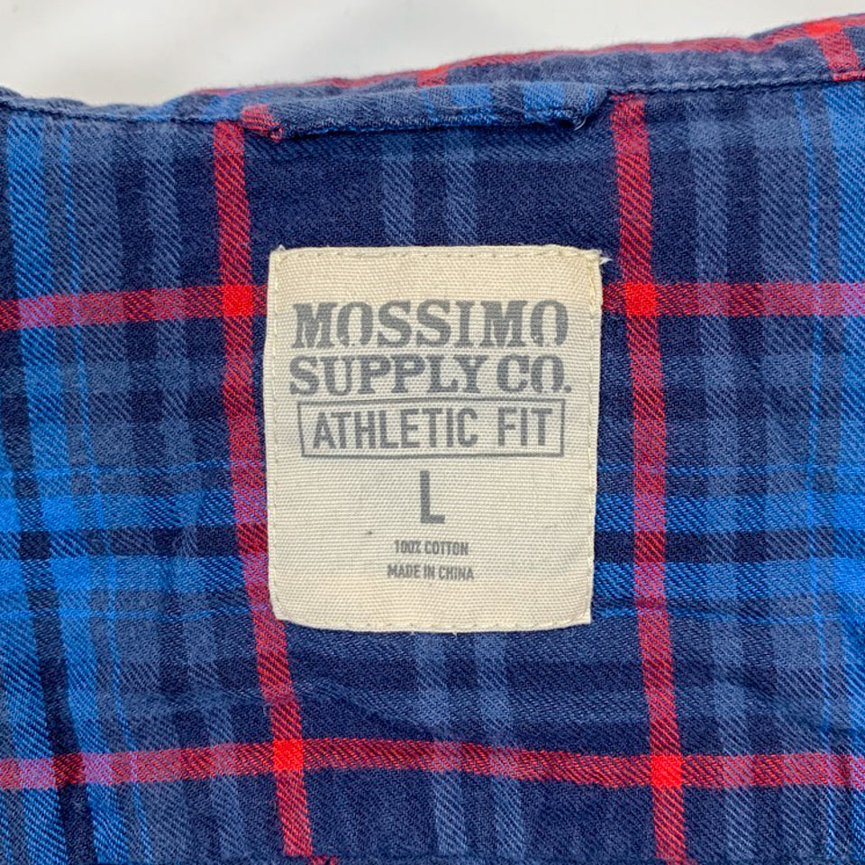 MOSSIMO ブルー タータンチェック フランネルシャツ