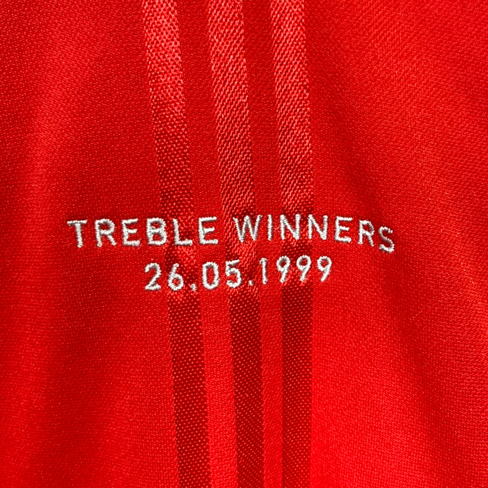 adidas 90's マンチェスターユナイテッド TREBLE WINNERS ロングスリーブユニフォーム ゲームシャツ