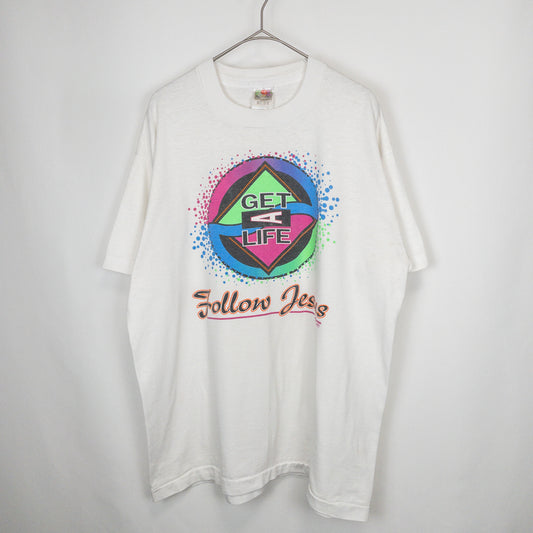 フルーツオブザルーム ベスト 90s Get A Life, Follow Jesus Tシャツ