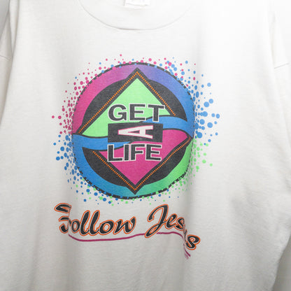 フルーツオブザルーム ベスト 90s Get A Life, Follow Jesus Tシャツ