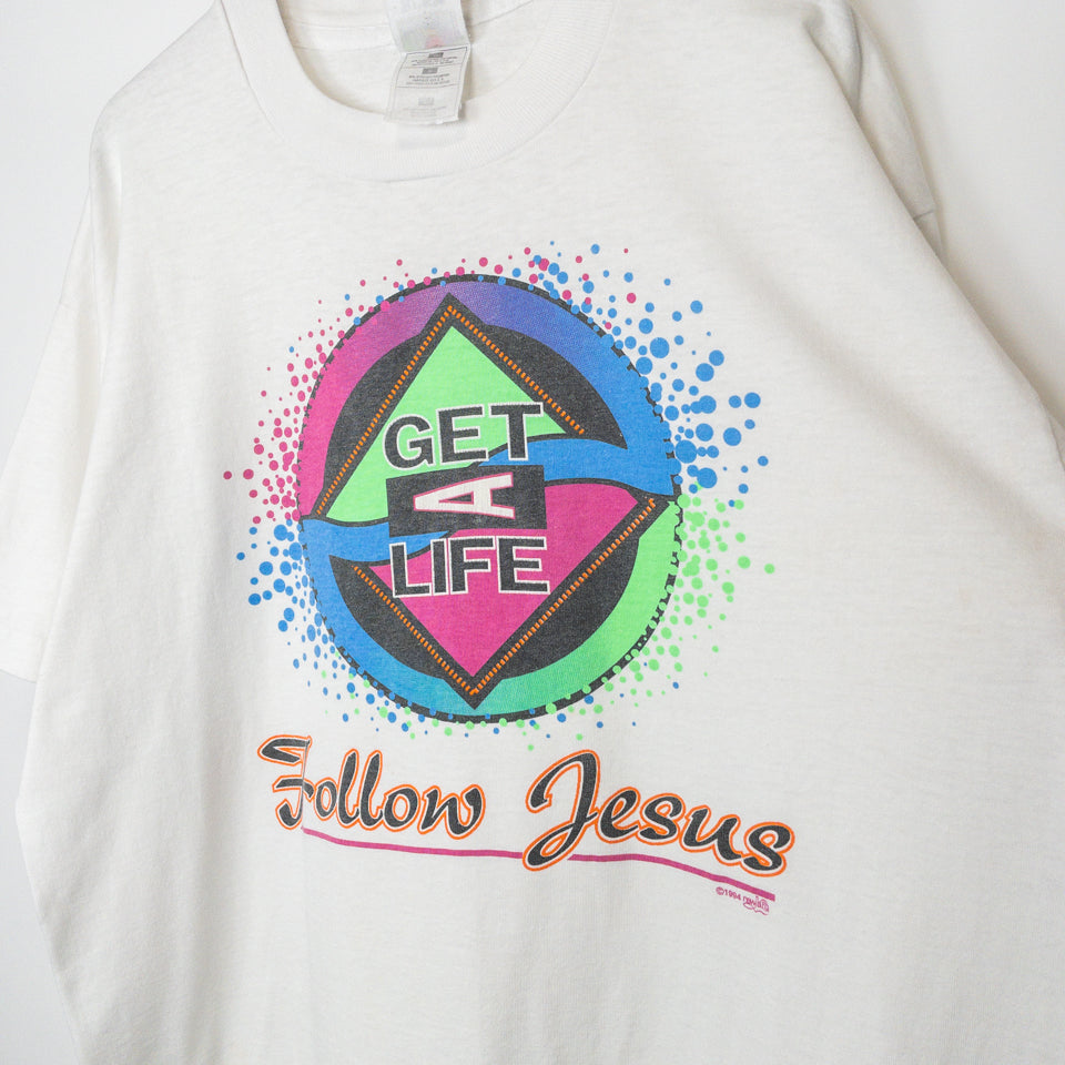 フルーツオブザルーム ベスト 90s Get A Life, Follow Jesus Tシャツ