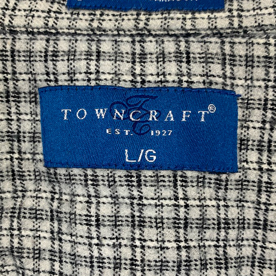 TOWNCRAFT チェック グレー ネルシャツ