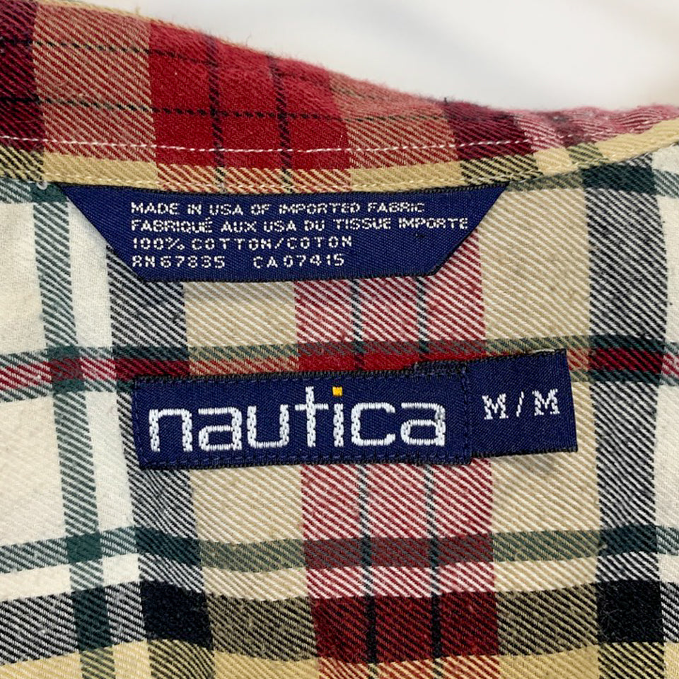 NAUTICA ボタンダウン タータンシャツ フランネルシャツ