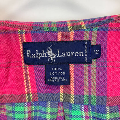 RALPH LAUREN ピンク マドラスチェック フランネルシャツ